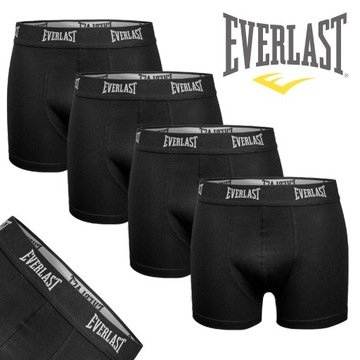 Everlast Bokserki Męskie Bawełniane Czarne 4 sztuki Rozmiar XL