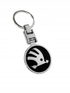 METALOWY BRELOK BRELOCZEK DO KLUCZY SKODA