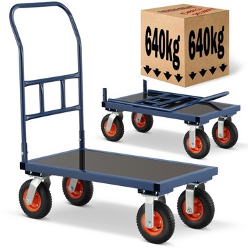 Wózek platformowy transportowy magazynowy Cargo Master 640 kg HIGHER