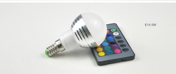 E14 E27 RGB светодиодная лампа 5 Вт 7 Вт, пульт дистанционного управления
