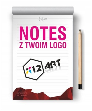Notesy z LOGO Notatnik notes A5 x200+PROJEKT W-wa