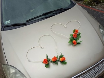 DS4 /P Украшение свадебного автомобиля СЕРДЕЧКИ с розами