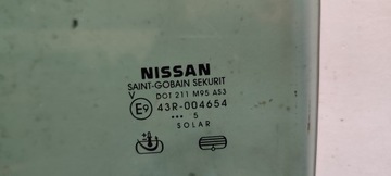 NISSAN NAVARA D40 FACELIFT 15R SKLO (OKNO) VELKÁ  DVEŘE LEVÝ ZADNÍ AS3