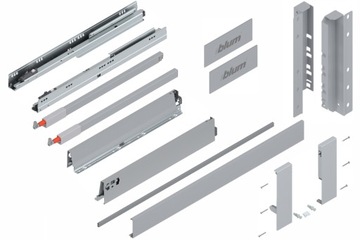 BLUM Szuflada Tandembox 550 Wysoka wewn. D Szara