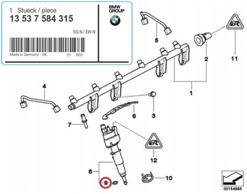 TĚSNĚNÍ VSTŘIKOVAČE BMW X5 M (E70), X6 (E71) 3,5/5,0 B