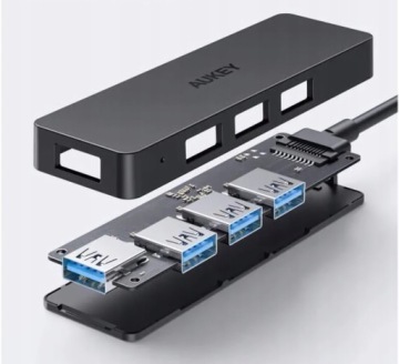 Концентратор AUKEY CB-H39 USB-C SLIM 4XUSB 3.0 5 ГБ/с