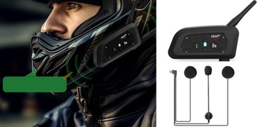 2x EJEAS V6 PRO МОТОЦИКЛОВЫЙ ИНТЕРКОМ USB-C 2024 Bluetooth 5.1 для шлема