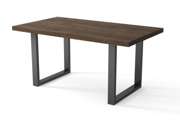 Stół LOFT Czarny Metal DĄB LEFKAS 80x140/240 cm