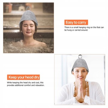 2 шт. портативная шапочка для сауны