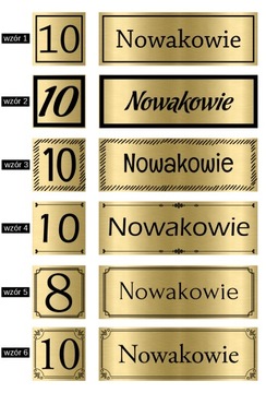 ZESTAW Tabliczek na DRZWI Nazwisko + NUMER WZORY