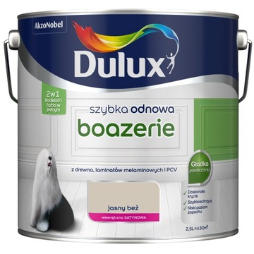 Farba Dulux Szybka Odnowa Boazerie JASNY BEŻ 2.5L