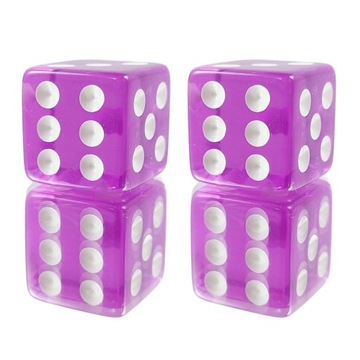 ZESTAW 2 KOSTEK K6 RPG CZARUJĄCE FIOŁKI 1,6 CM