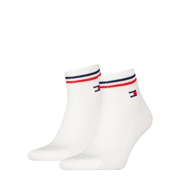TOMMY HILFIGER SKARPETY SKARPETKI STOPKI 2P BIAŁE r.39-42