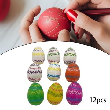 12шт пасхальные яйца для начинки, наполнители для пасхальных корзин, разные цвета
