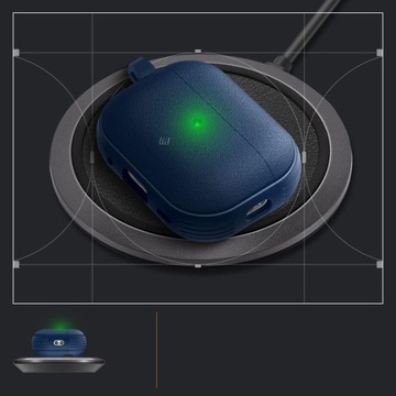 Etui Spigen do AirPods Pro 2/1, solidne matowe dopasowane z karabińczykiem