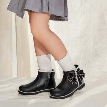 Шнурки для обуви со стразами и цветочным бантом