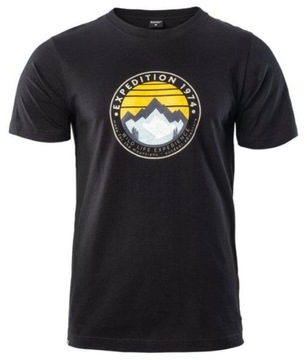 HI-TEC KOSZULKA MĘSKA BAWEŁNIANA T-SHIRT CZARNY