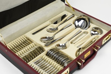 НАБОР СТОЛОВЫХ ПРИБОРОВ, 72 предмета, СЕРЕБРЯНЫЙ КОРПУС