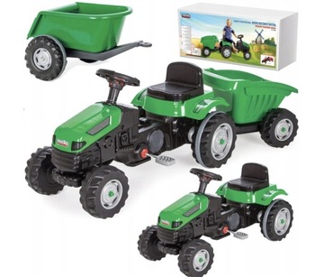 БОЛЬШОЙ ПЕДАЛЬНЫЙ ТРАКТОР С ПРИЦЕПОМ 143 см PILSAN