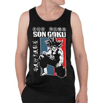TANK TOP DRAGONBALL ON GOKU ANIME BLACK 4