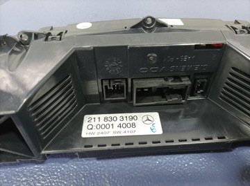 MERCEDES E W211 FACELIFT PANEL KLIMATIZACE VENTILACE 2118303190