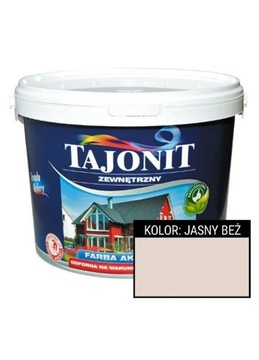 TAJONIT - akrylowa farba zewnętrzna JASNY BEŻ | 3l