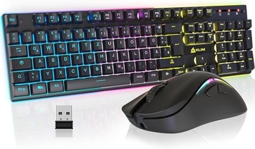 KLIM Thunder bezprzewodowa Gaming Keyboard i mysz Combo QWERTZ DE