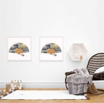 Японская китайская сложенная сложенная вахни с ручкой декоративное украшение