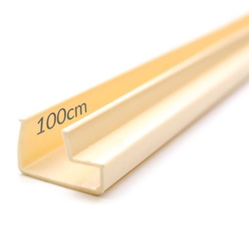 Wsuwka plastikowa L, beż, system Spacewall 100cm