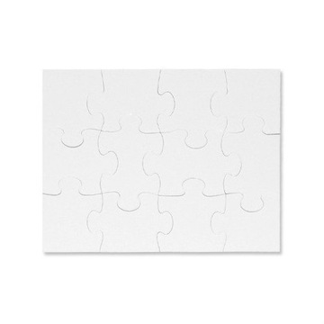 Puzzle 12 elementów zdjęcie logo tekst w pudełku