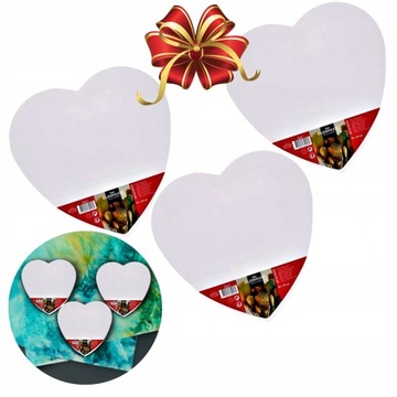 Холст для покраски формы сердца 28x28 Canvas 3 Piece Gift для ребенка