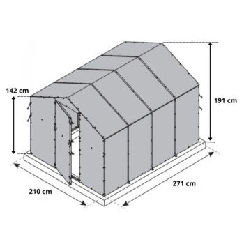 Садовая стеклянная комната от POLYVENGRAPH 5,6м2 POLYVENGRAPH TUNEL 210X270 PTF