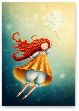 DZIEWCZYNKA DMUCHAWIEC plakat A2 59x42cm obraz#211