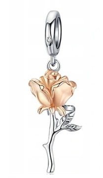 CHARMS KWIAT ZAWIESZKA CHARMS RÓŻA CHARMS URODZINY CHARMS ROCZNICA SREBRO
