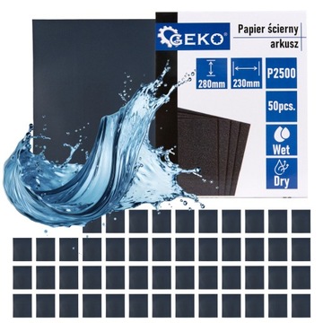 Papier ścierny wodny - arkusz 230x280mm P2500 PŁÓTNO do ścierania 50szt