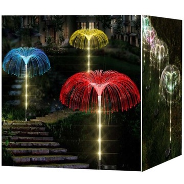 2Szt LAMPA SOLARNA OGRODOWA MEDUZA LAMPKA