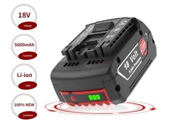 Аккумулятор Bosch 18В 5,0Ач замена аккумулятора BAT609 BAT610G 5000Ач