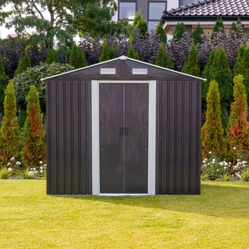 Большой сарай для инструментов из олова. Садовое хранилище для принадлежностей для инструментов.