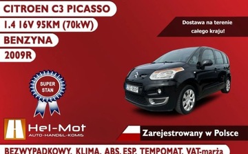 Citroen C3 Picasso 1.4 95KM 2009 Citroen C3 Picasso 1.4 16V 95KM, Klima, Zarejestrowany w Polsce, VAT-Marza, zdjęcie 2