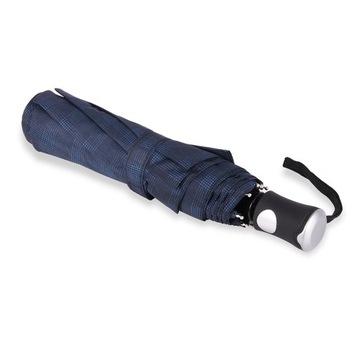 Полуавтоматический складной мужской и женский клетчатый зонт с чехлом.