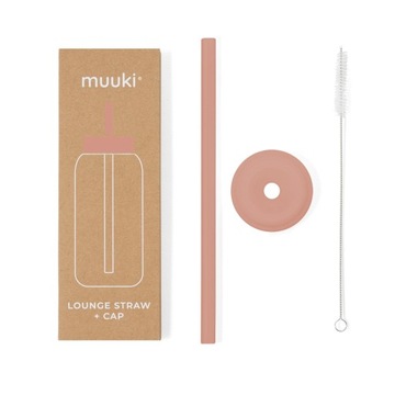 MUUKI słomka do butelek 720 ml Lounge Straw+ CAP CANYON CLAY