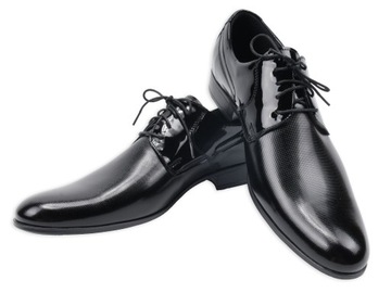 EKSKLUZYWNE SKÓRZANE BUTY WIZYTOWE TAPI 5686 nr 47