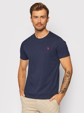 tshirt polo ralph lauren koszulka meska basic granatowa