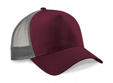 CZAPKA Z SIATKĄ I DASZKIEM TRUCKER TIRÓWKA BURGUND