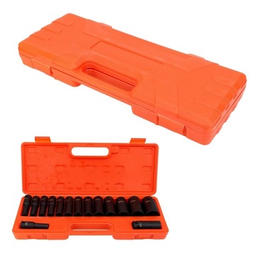 15 шт./компл., набор инструментов для головок 1/2 дюйма глубиной 10-32 мм для гаражной мастерской