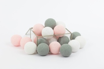 Набір лампочок Cotton Balls Soft Пудровий 35 куль