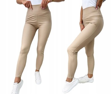LEGINSY spodnie LATEX SKÓRA WOSKOWANE MAT XL/XXL