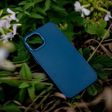 Атласный чехол для iPhone 15 Plus 6,7 дюйма темно-синий