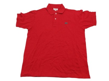 LACOSTE Classic Fit, męska koszulka polo, r. L, czerwona