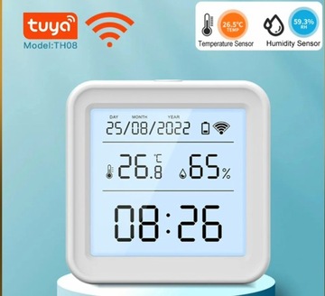 ДАТЧИК ТЕМПЕРАТУРЫ И ВЛАЖНОСТИ ЧАСЫ 24 часа WIFI ЖК-дисплей
